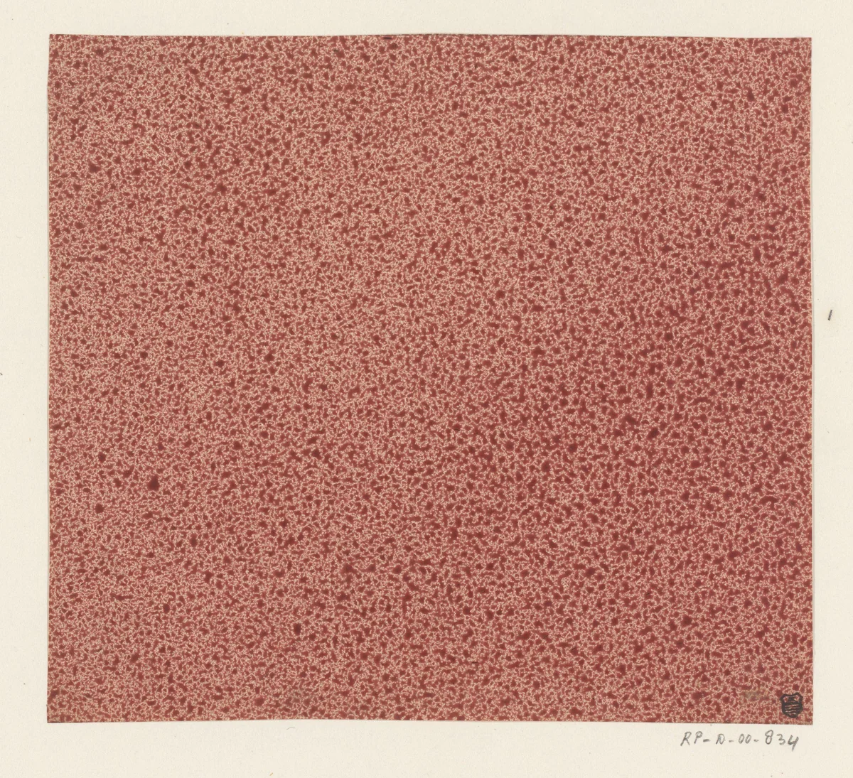 Rood gevlekt papier by anonymous, other, 1750-1900