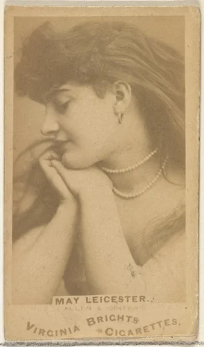 May Leicester, from the Actors and Actresses series (N45, Type 1) for Virginia Brights Cigarettes by Allen & Ginter, photograph, 1885-1891