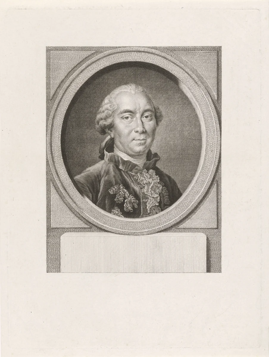 Portret van Georges Louis Leclerc graaf de Buffon by Jacob Houbraken, print, 1772-1774