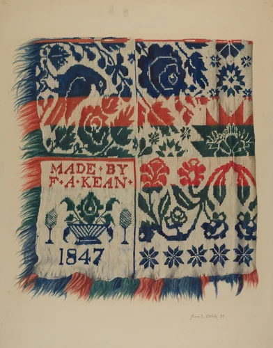 Coverlet by Alois E. Ulrich, index of american design, 1938