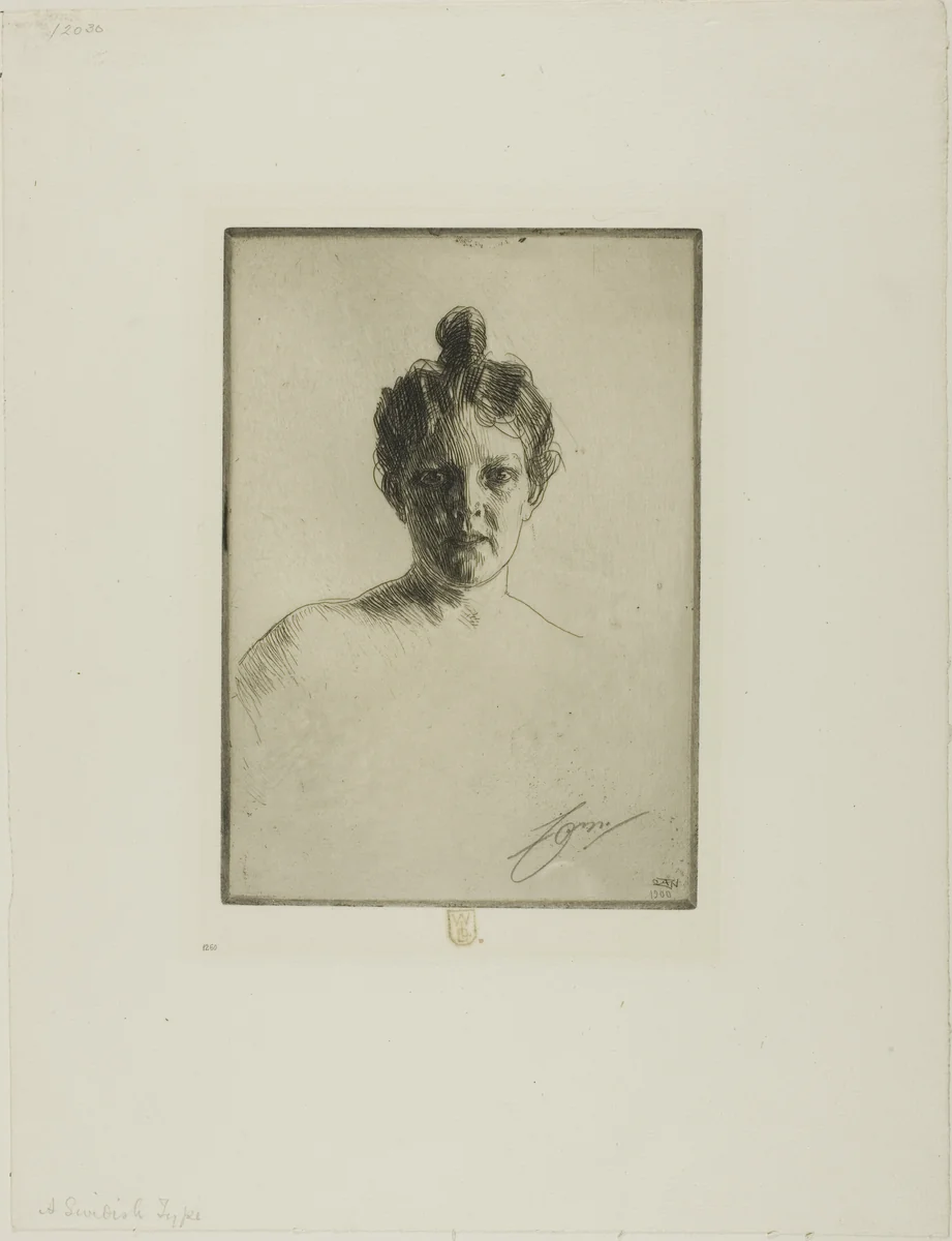 Mrs. Runeberg by Anders Zorn, print, 1900