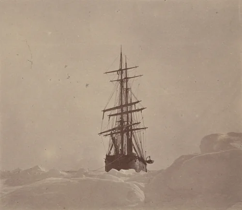 "Beset by the ice" by George P. Critcherson, John L. Dunmore, William Bradford, photograph, 1869