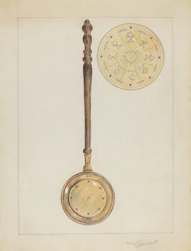 Warming Pan by Karl Joubert, index of american design, 1935-1942