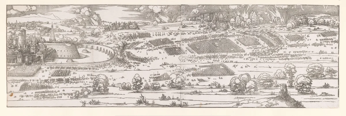 Beleg van een vesting by Unknown, print, 1527