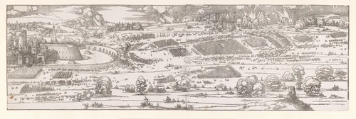 Beleg van een vesting by Unknown, print, 1527