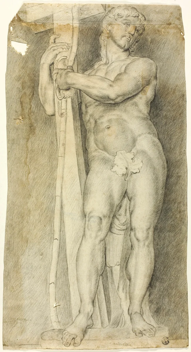 The Risen Christ by Michelangelo Buonarroti, drawing, 1700-1899