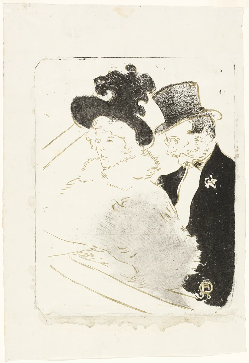 At the Concert by Henri de Toulouse-Lautrec, print, 1896