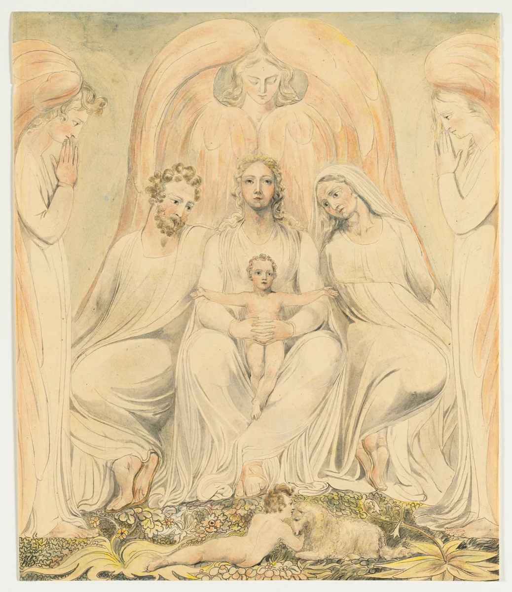 The Holy Family (Christ in the Lap of Truth) by William Blake, drawing, 1800-1810