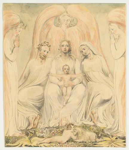 The Holy Family (Christ in the Lap of Truth) by William Blake, drawing, 1800-1810