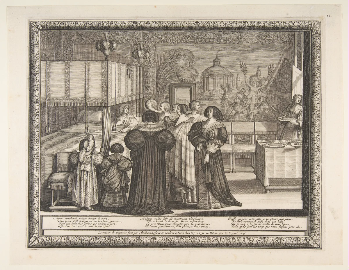 Return from the Christening by Abraham Bosse, print, 1633