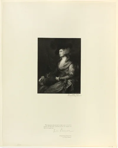 Portrait of Mrs. Siddons, from Old English Masters by Timothy Cole, print, 1897