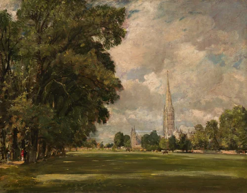 Salisbury Cathedral from Lower Marsh Close by John Constable, painting, 1820