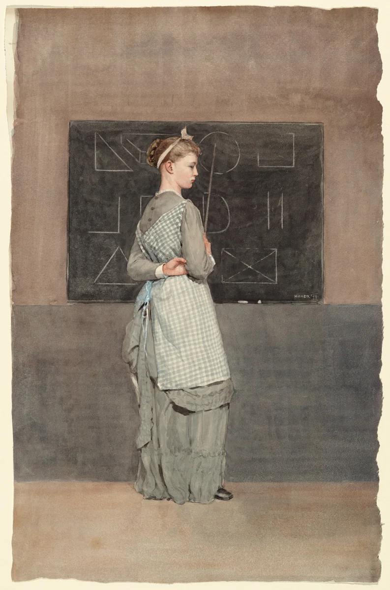 Blackboard by Winslow Homer, drawing, 1877