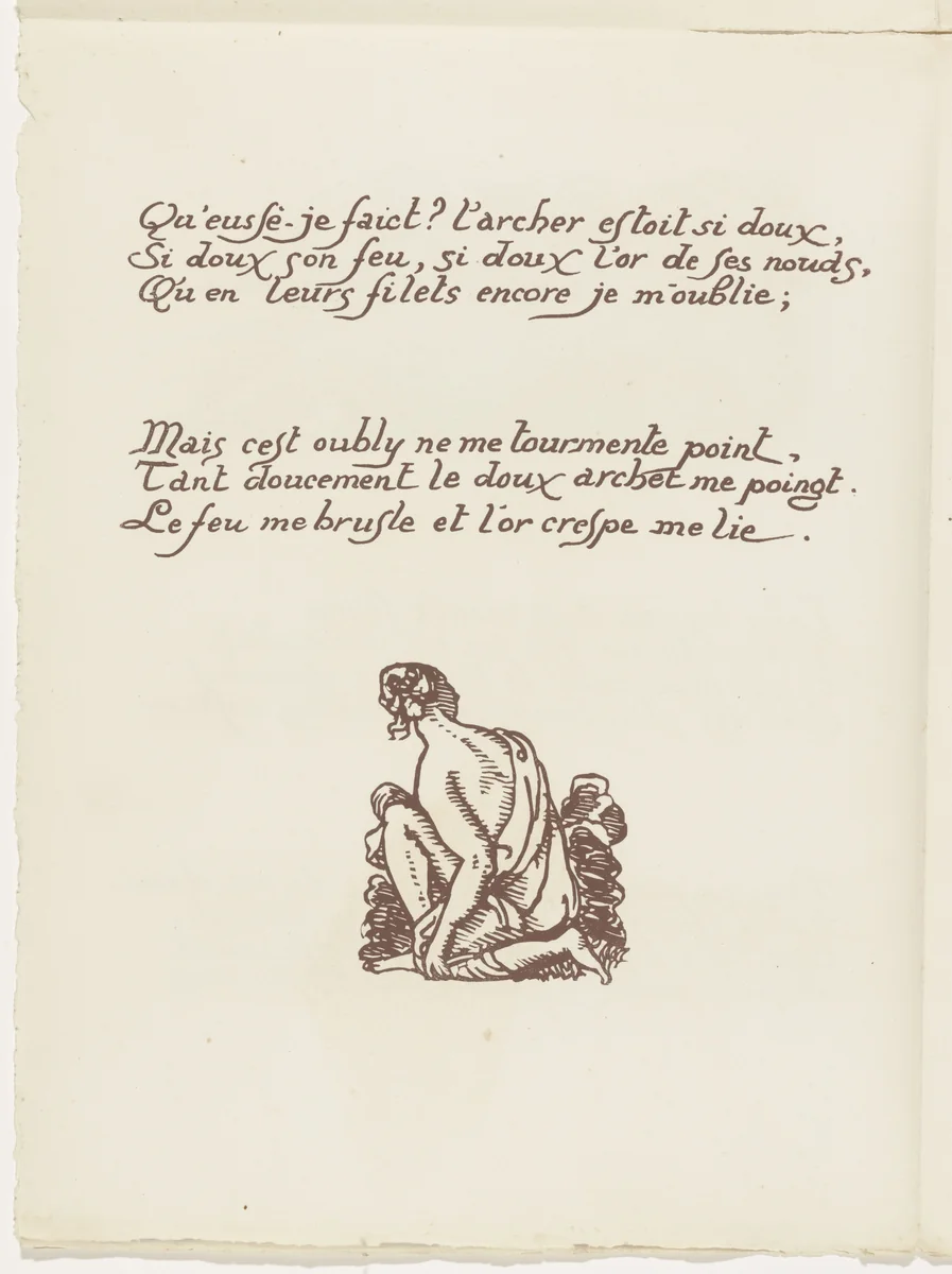 Tailpiece (folio 13 verso) from Les Amours (The Loves) by Émile Bernard, illustrated book, 1915