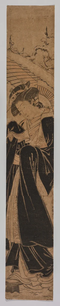 Beauty in Snow by Isoda Koryūsai, print, 1765-1784