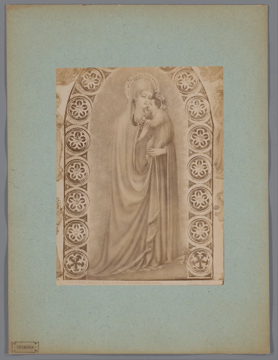 Fotoreproductie van het schilderij Madonna della Stella naar Fra Angelico by anonymous, photograph, 1856-1881