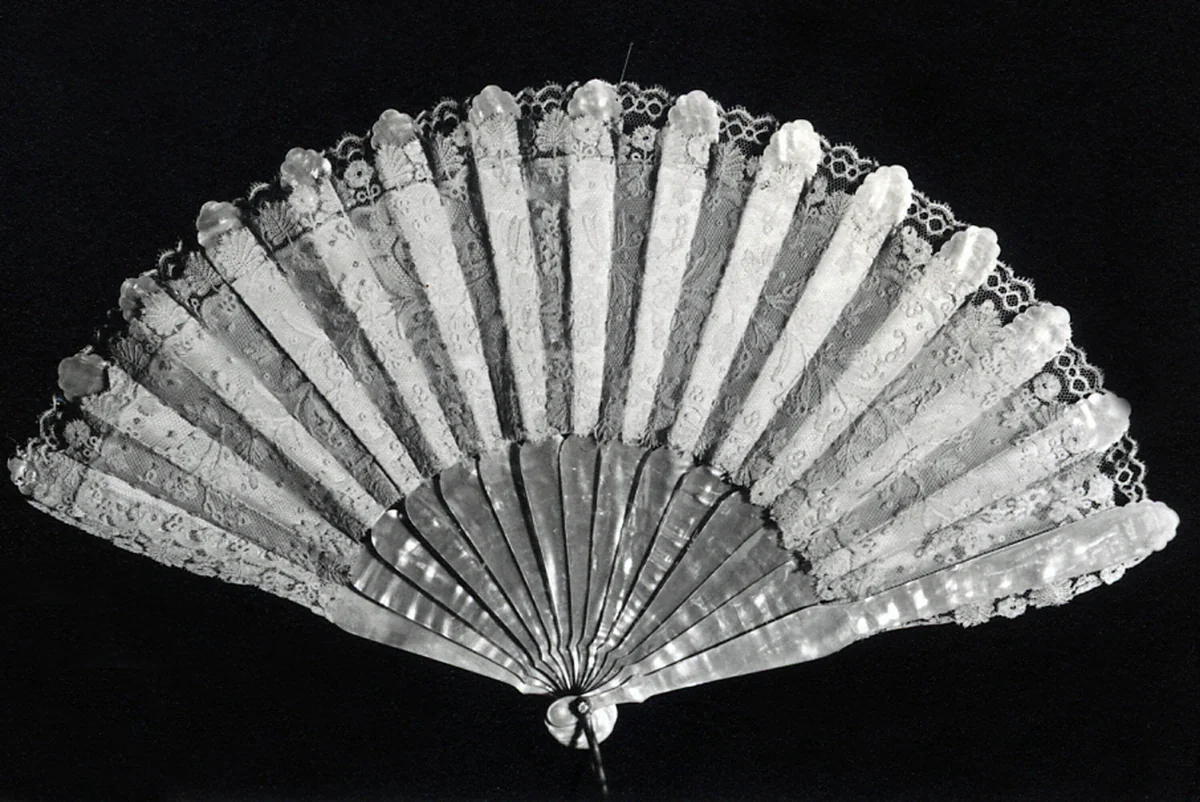 Fan by France, textile, 1850-1860