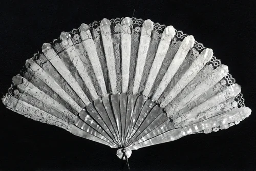 Fan by France, textile, 1850-1860
