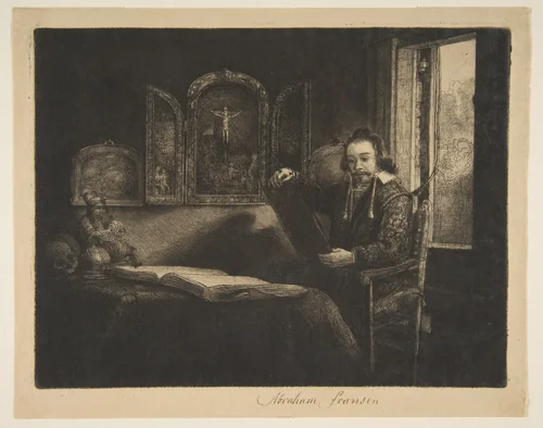 Abraham Francen, Apothecary by Rembrandt van Rijn, print, 1651-1661