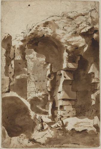 The Ruins of the Colosseum by Jan Asselijn, drawing, 1610-1652