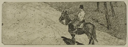 Cavalry Soldier by Giovanni Fattori, print, 1845-1908