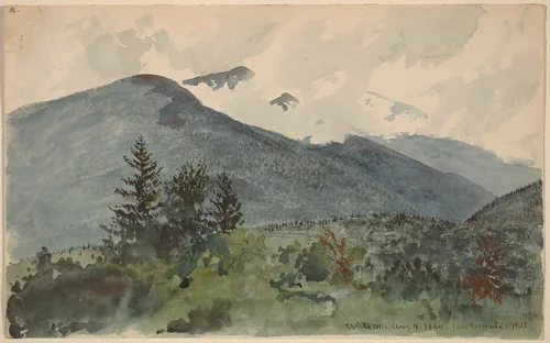 White Mountains from Fernald's Hill by Charles de Wolf Brownell, drawing, 1860