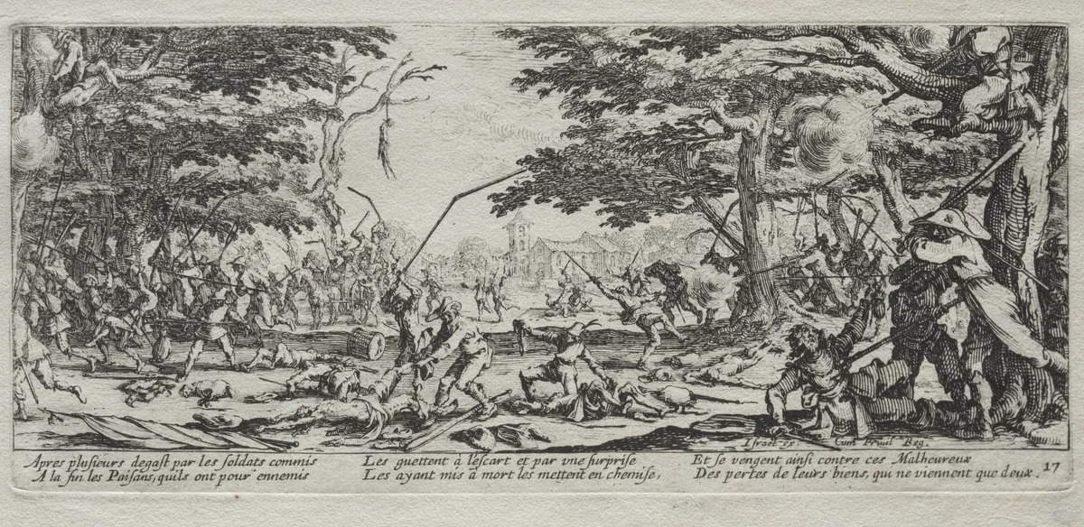The Large Miseries of War: Peasant's Revenge by Jacques Callot, print, 1633
