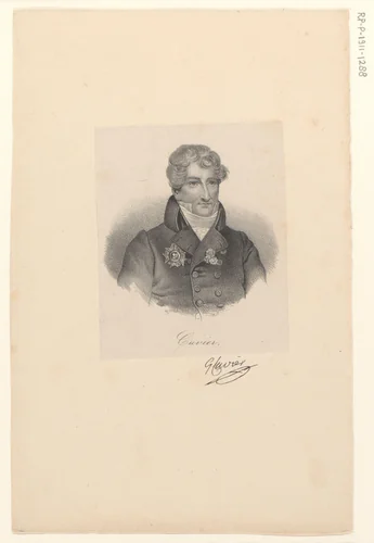 Portret van Georges Cuvier by anonymous, print, 1818-1842