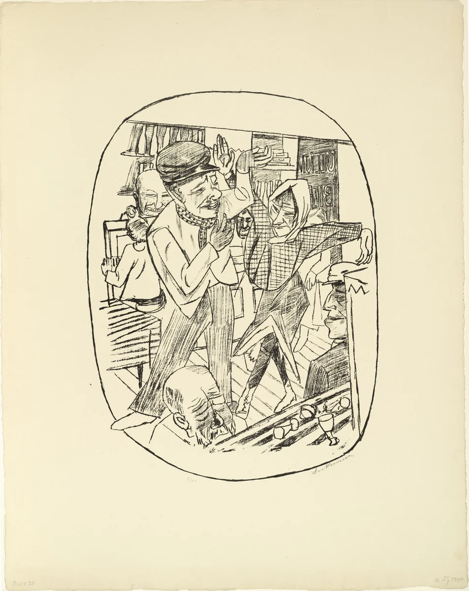 Tavern (Kaschemme) from Trip to Berlin 1922 (Berliner Reise 1922) by Max Beckmann, print, 1922