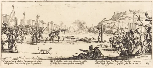 The Firing Squad by Jacques Callot, print, 1633