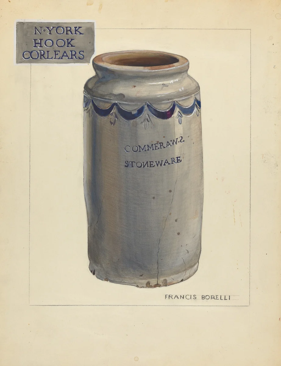 Stoneware Jar by Francis Borelli, index of american design, 1940