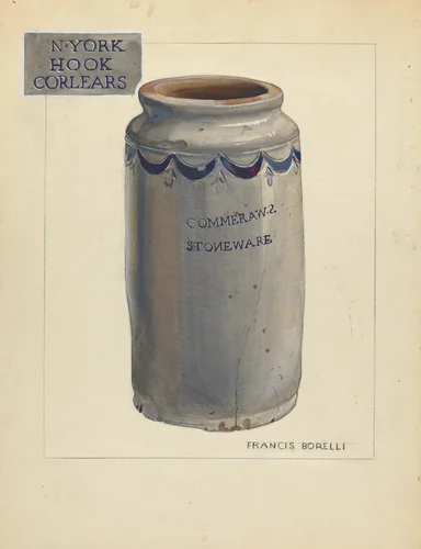 Stoneware Jar by Francis Borelli, index of american design, 1940