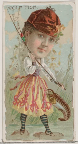 Wolf Fish, from the series Fishers and Fish (N74) for Duke brand cigarettes by Knapp & Company, print, 1888
