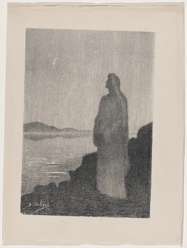 Rêverie dans la nuit (Evening Reverie) by Alphonse Osbert, print, 1895