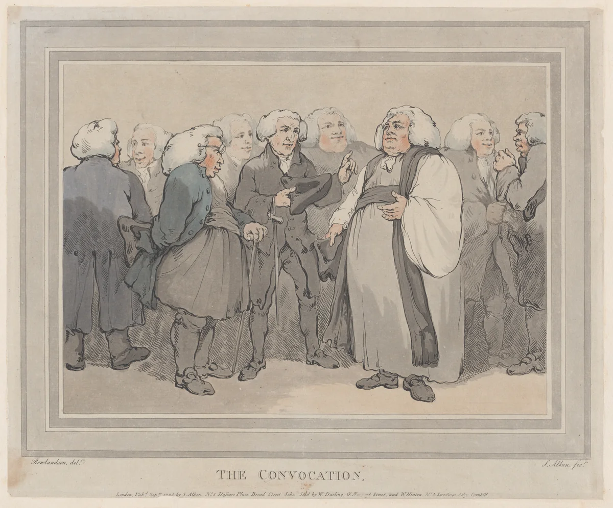 The Convocation by Thomas Rowlandson, print, 1785