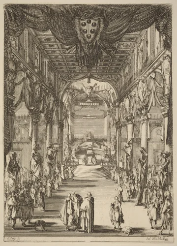 Funeral of Prince Francesco de Medici by Stefano della Bella, print, 1610-1664