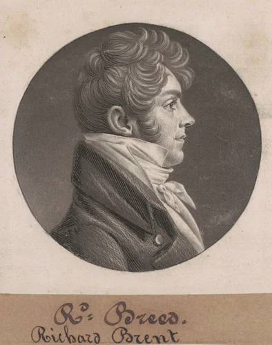 Richard Brent by Charles B. J. Févret de Saint-Mémin, print, 1803