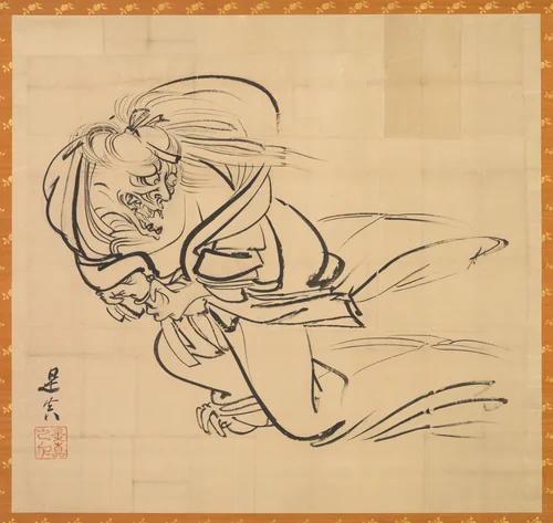 Sketch of Ibaraki-dōji by Shibata Zeshin (柴田是真), painting, 1830-1850