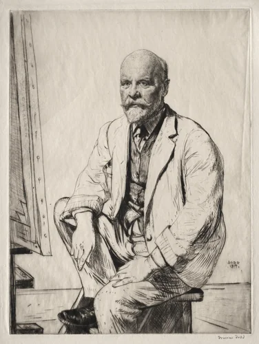 Sir George Claussen by Francis Dodd, print, 1914