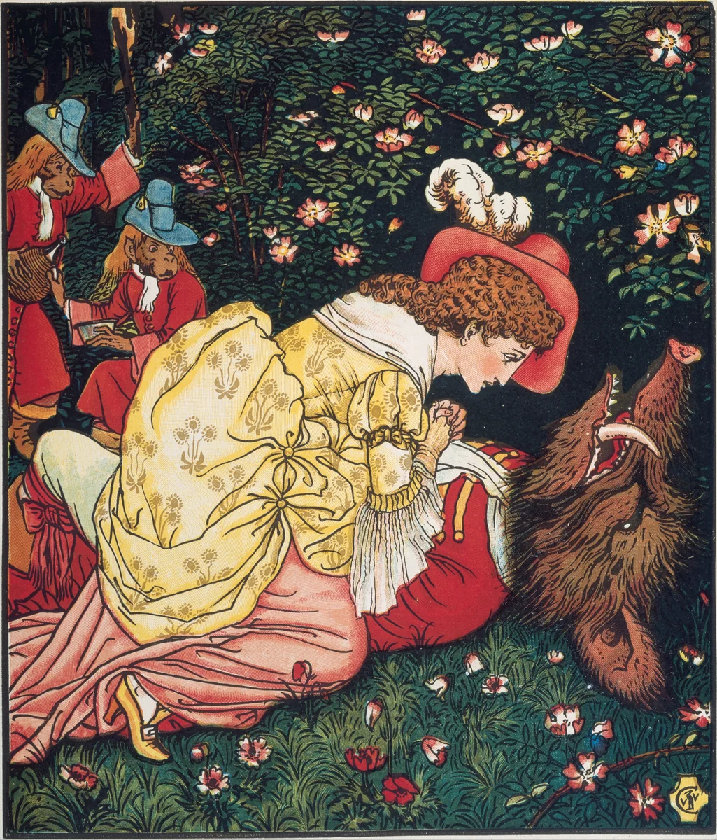 Beauty and the Beast by Walter Crane, book, 1896-1906