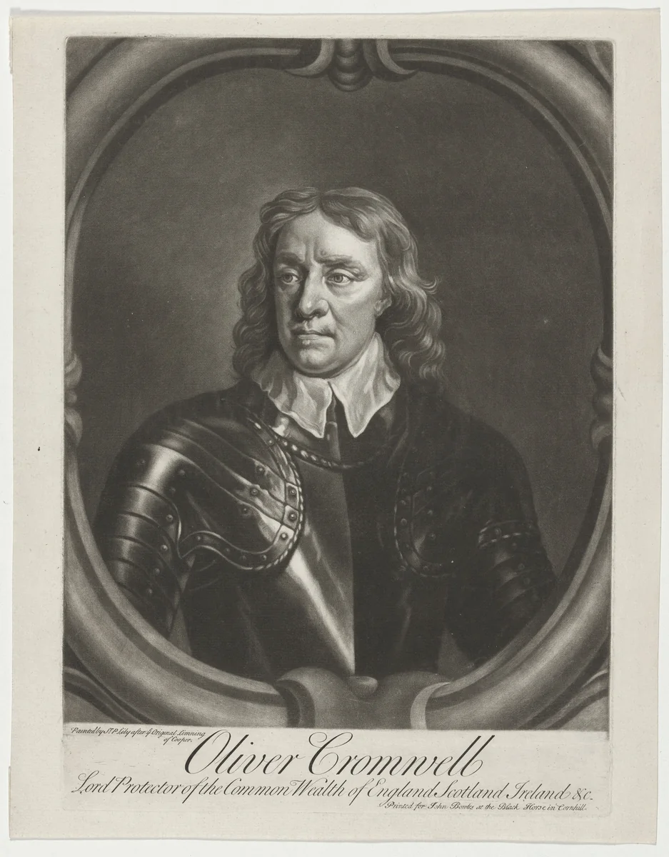 Oliver Cromwell, Lord Protector by Anonymous Artist; Sir Peter Lely, print