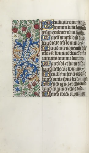 Book of Hours (Use of Rouen): fol. 41v by Master of the Geneva Latini, book, 1465-1475