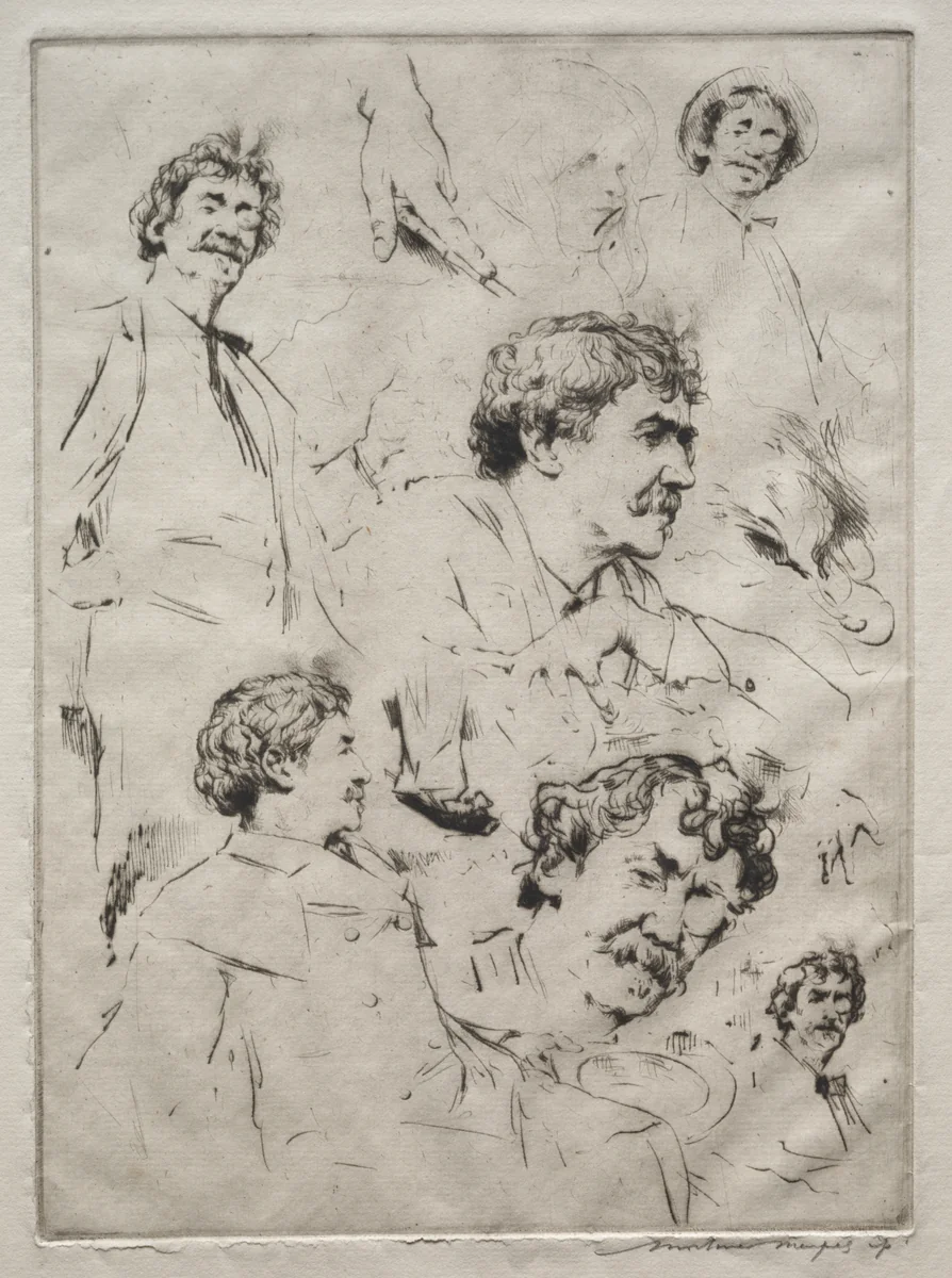 Six Faces of Whistler by Mortimer Menpes, print, 1902-1903