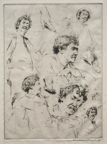 Six Faces of Whistler by Mortimer Menpes, print, 1902-1903