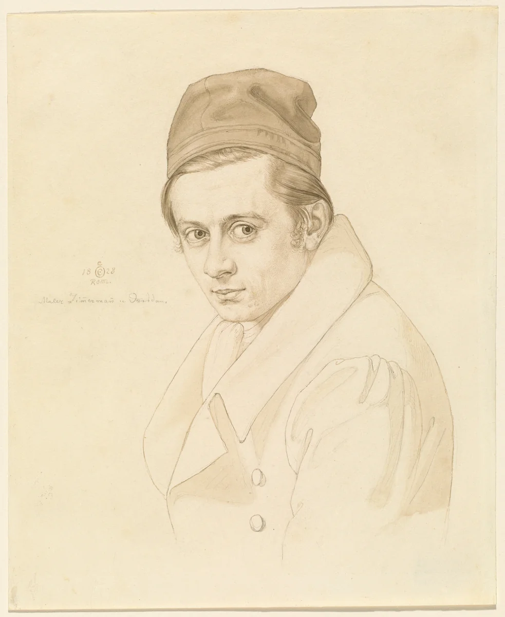 Adolf Zimmermann by Carl Oesterley, drawing, 1828