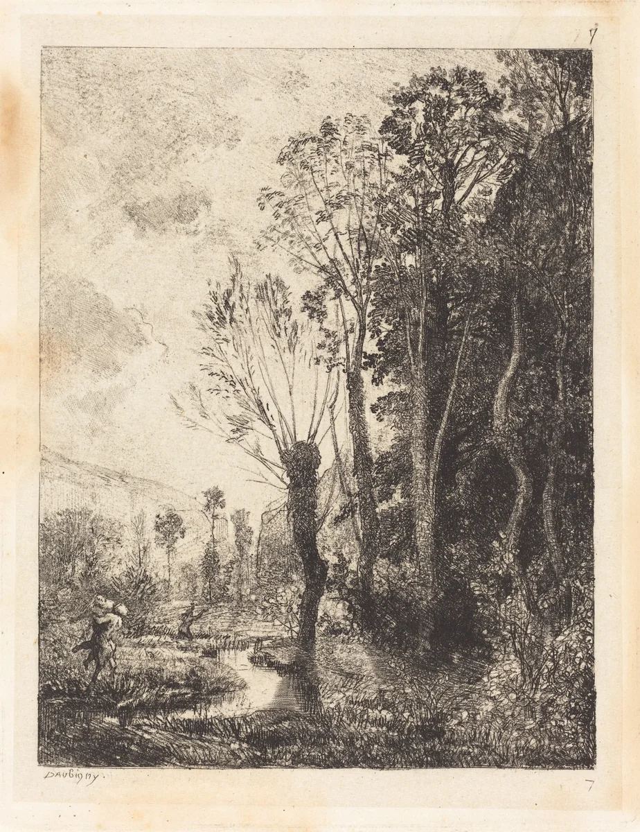 Satyr (Le Satyre) by Charles-François Daubigny, print, 1850