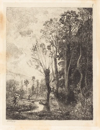 Satyr (Le Satyre) by Charles-François Daubigny, print, 1850