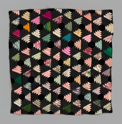 Fragment (from a Bedcover) by United States, textile, 1875-1889