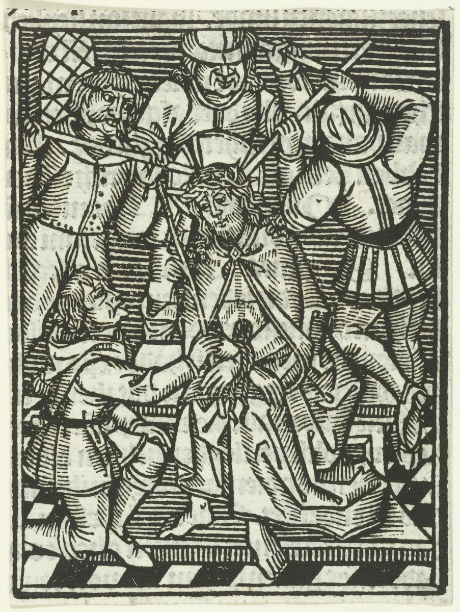 De doornenkroning by Unknown, print, 1490-1500