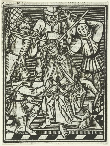 De doornenkroning by Unknown, print, 1490-1500